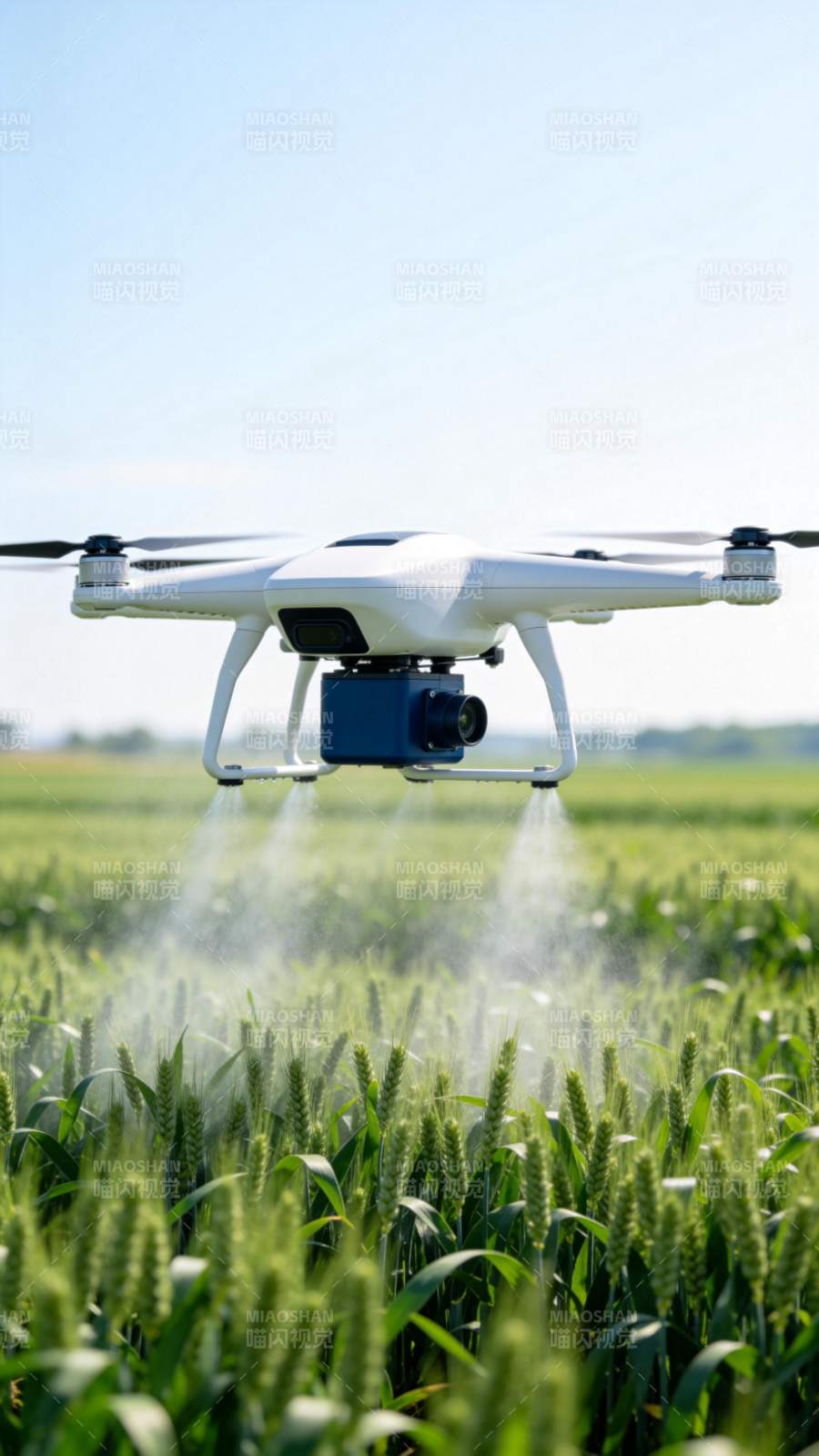 无人机喷洒农田图片