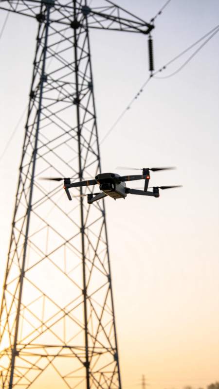 无人机巡检电力塔图片