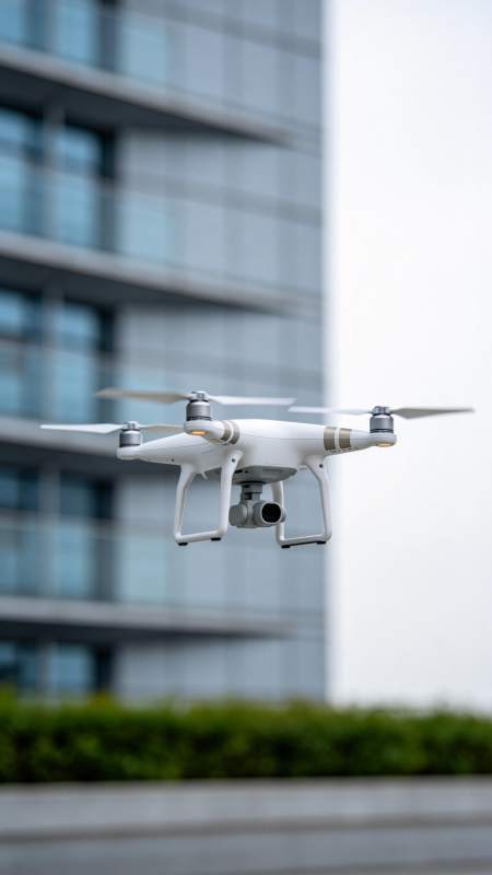 无人机城市飞行图片