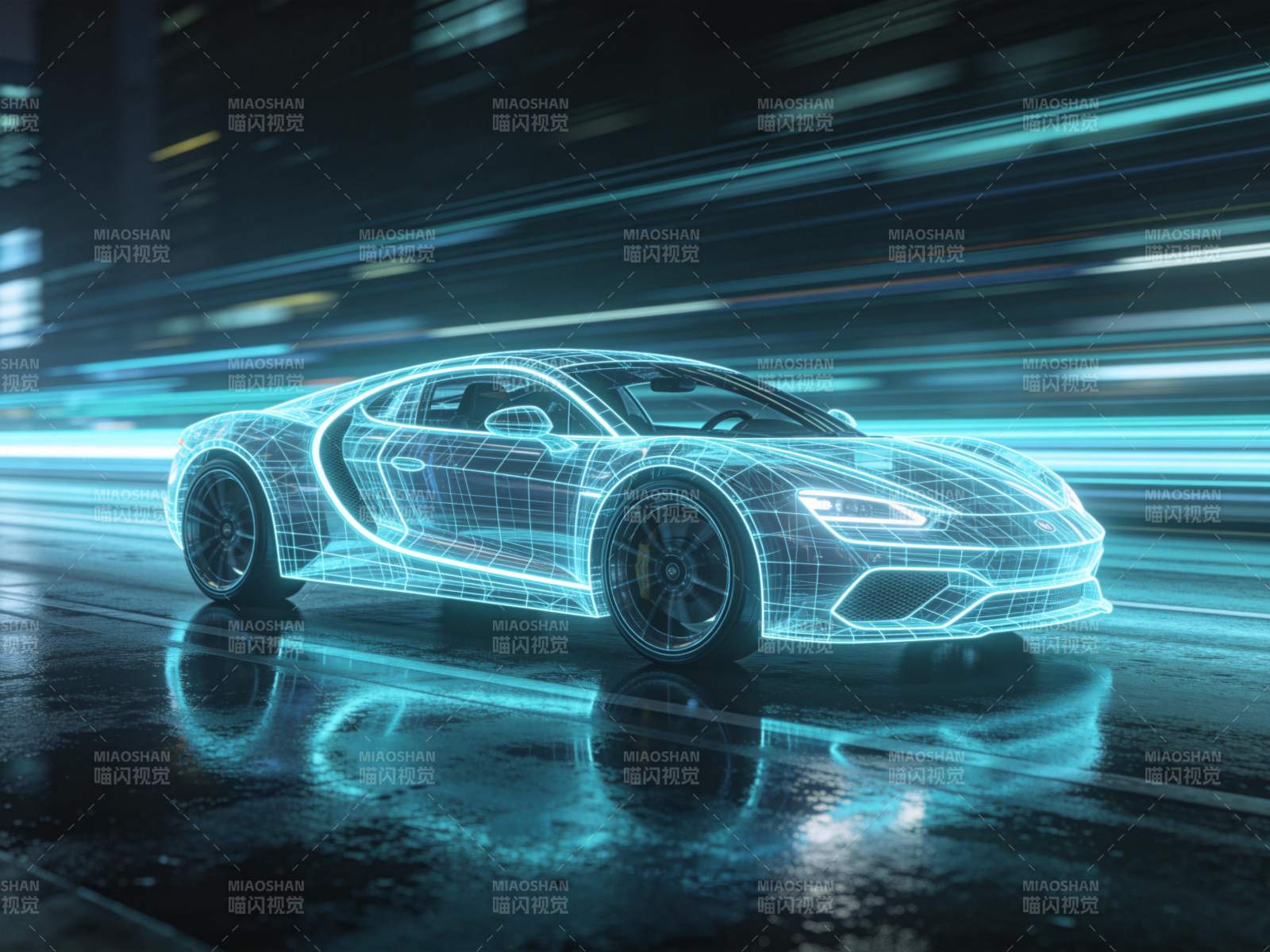 未来赛车光影疾驰图片