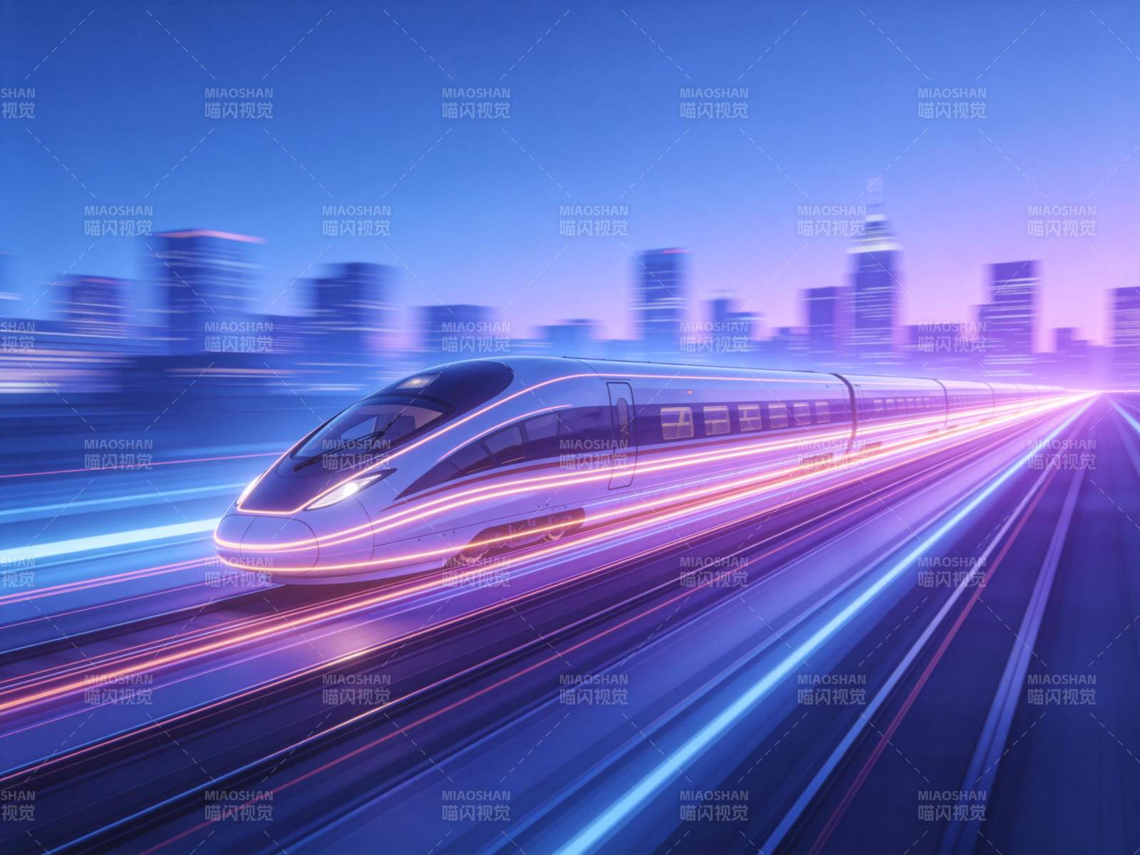 疾驰的未来列车图片