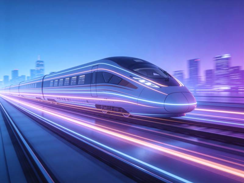 未来高铁疾驰城市图片