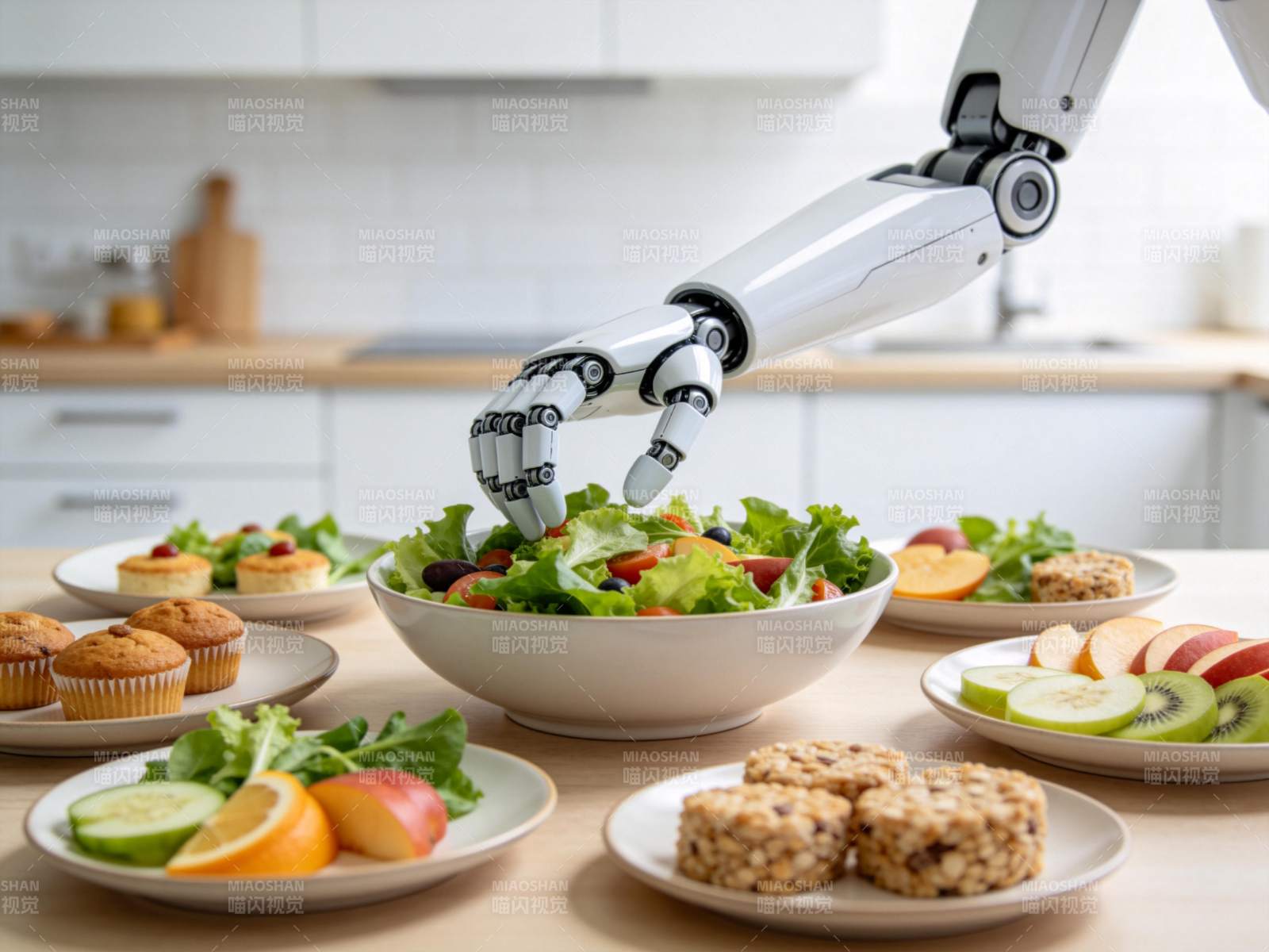 机器人厨房烹饪图片