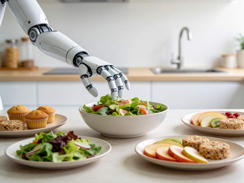 机器人做健康餐图片