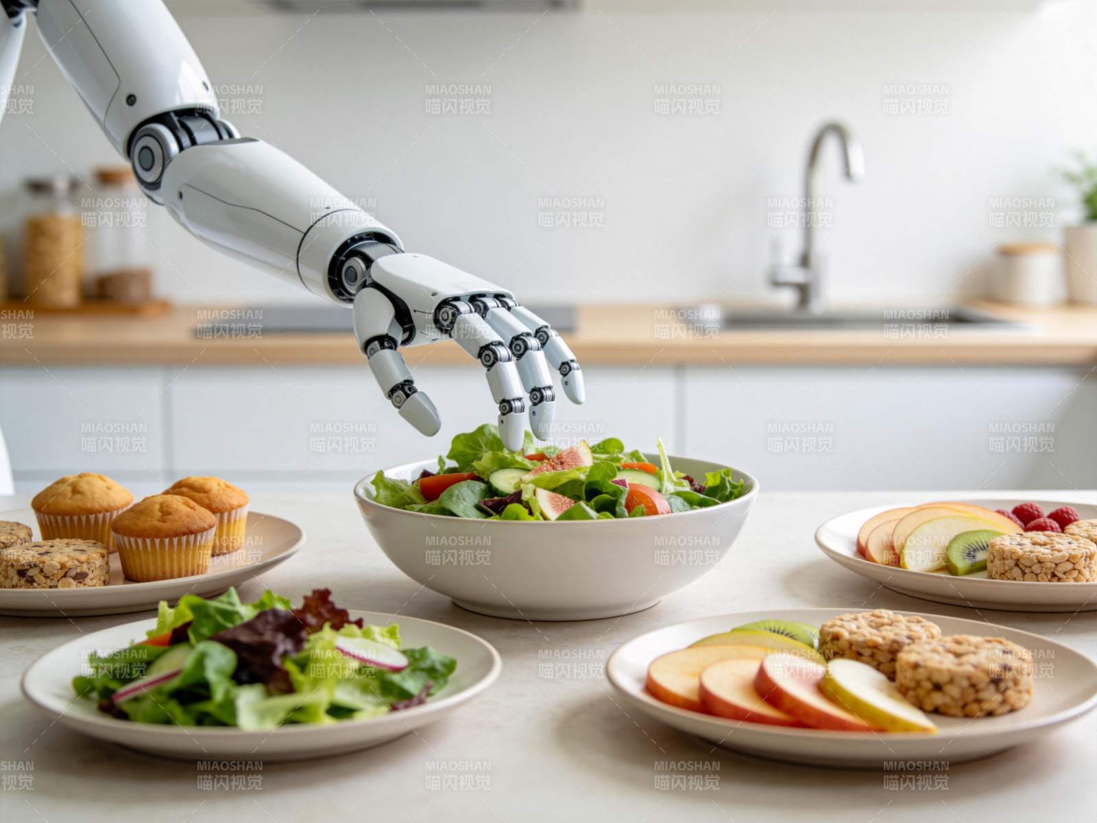机器人做健康餐图片
