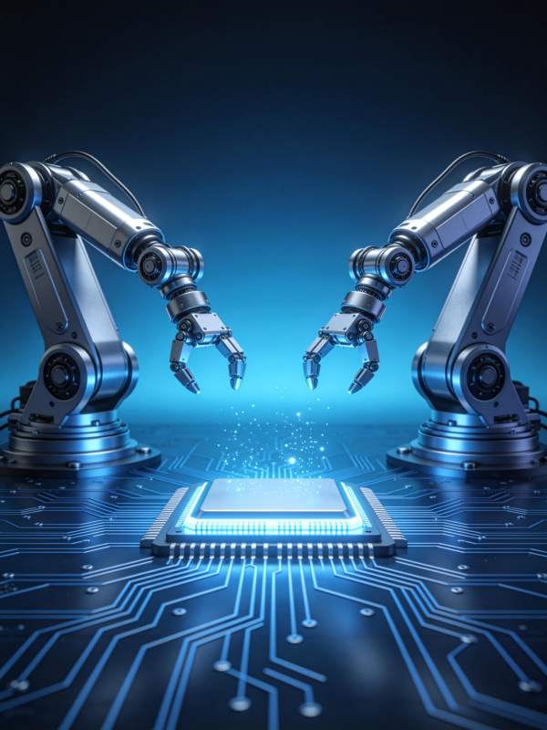 智能机械臂芯片图片