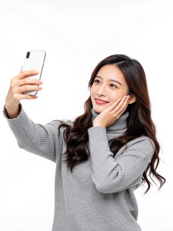 自拍微笑女子图片