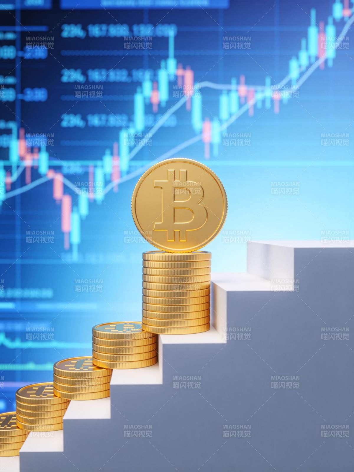 比特币阶梯上升图片