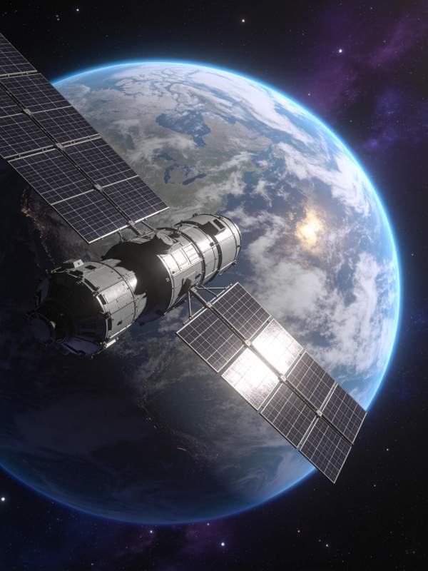 太空站环绕地球图片