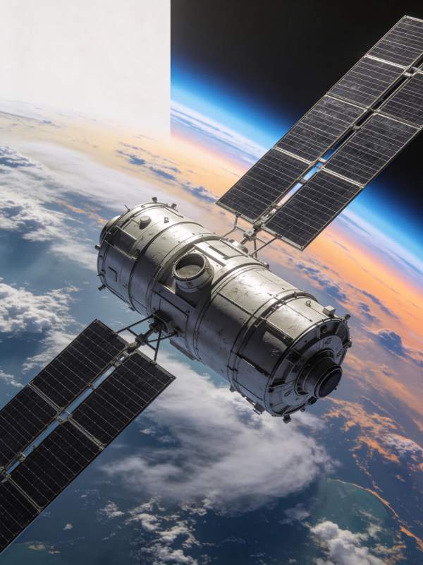 太空站翱翔地球之上图片