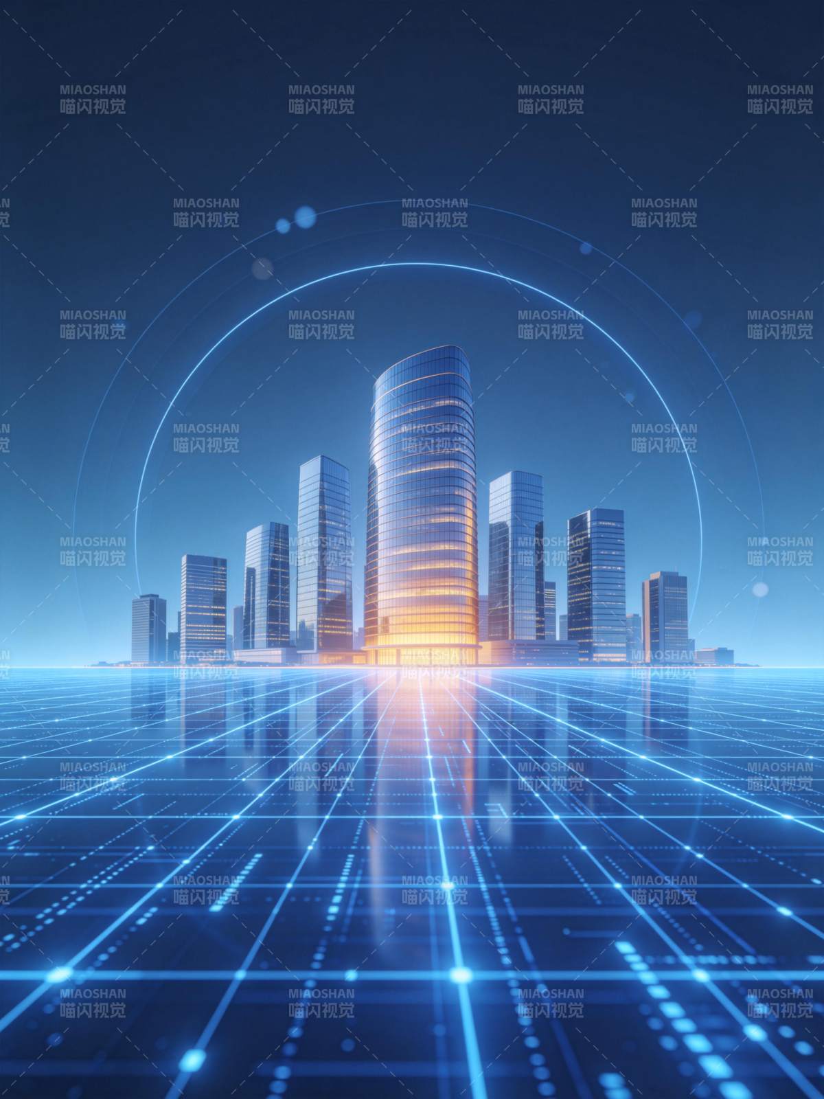 未来城市光网图片