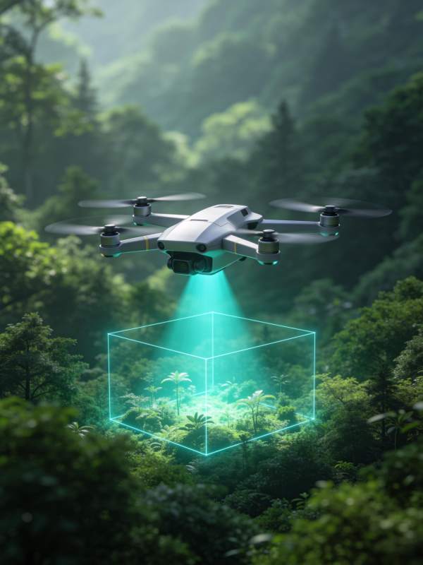 无人机森林扫描图片