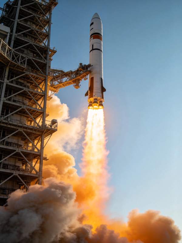 火箭升空瞬间图片