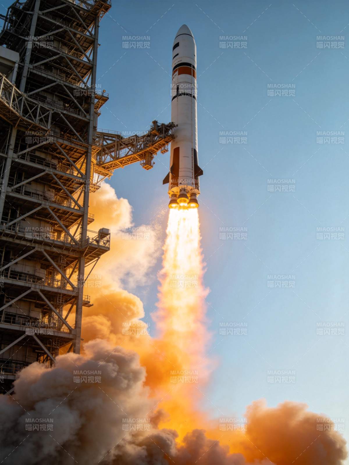 火箭升空瞬间图片