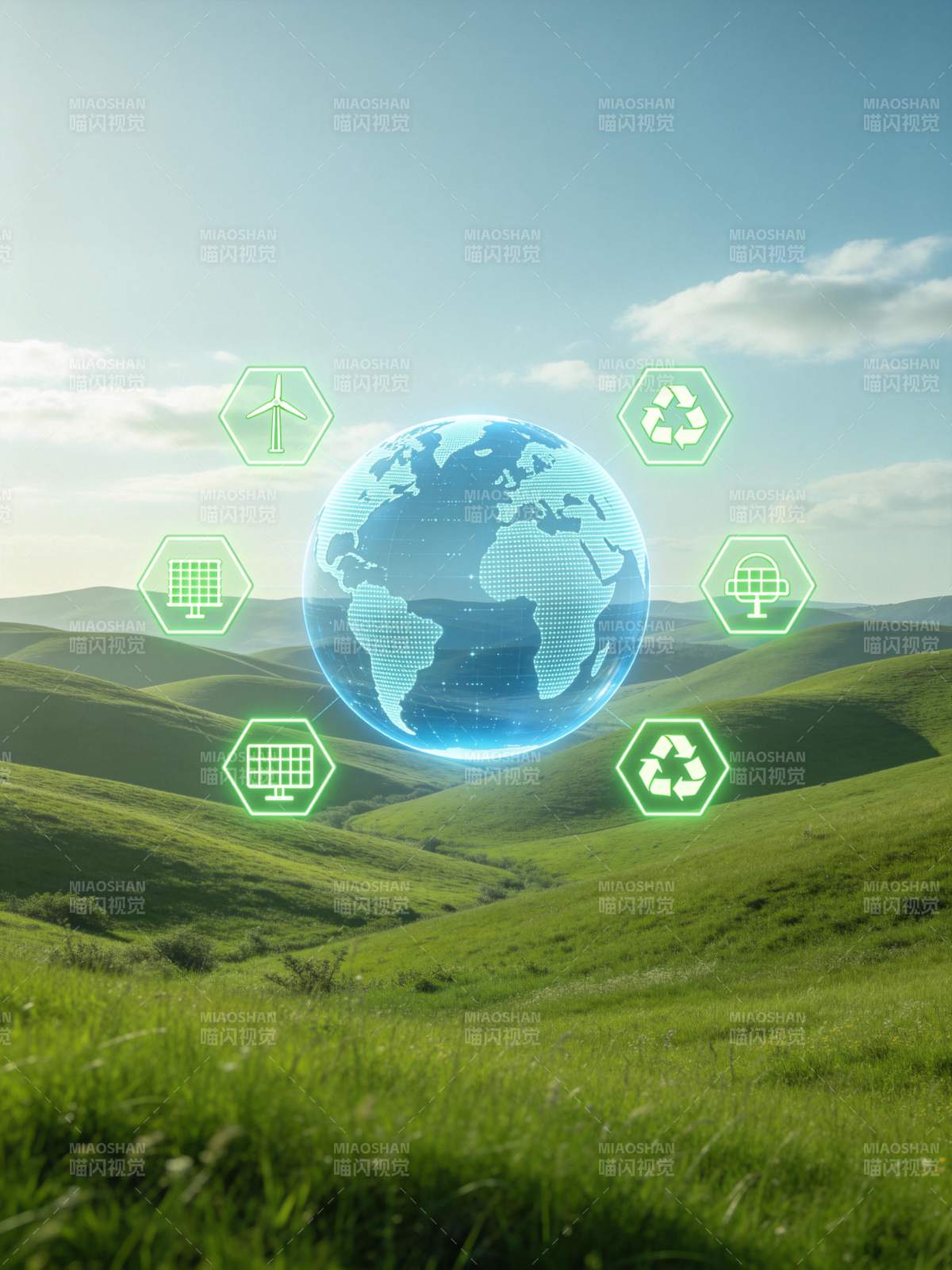 绿色地球 科技共生图片