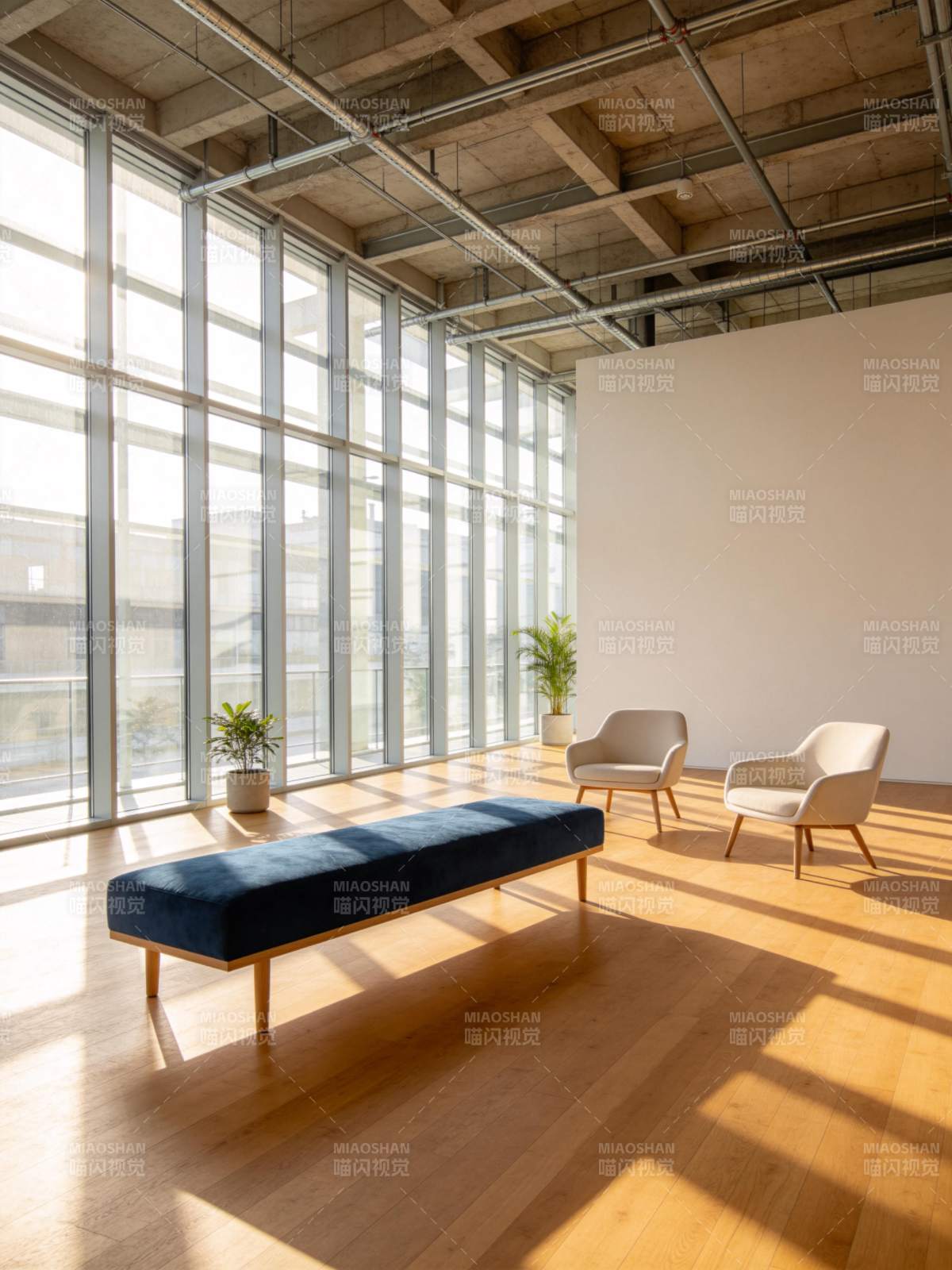 现代简约客厅一角图片