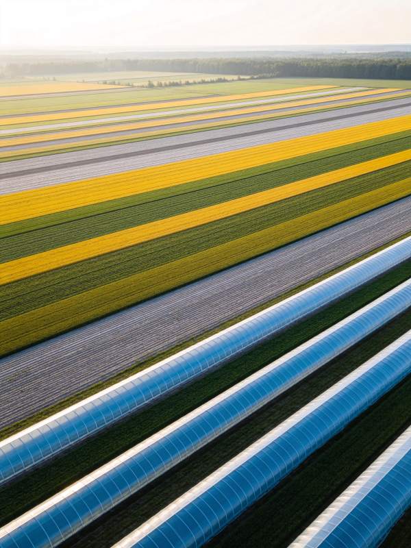 彩色农田航拍图图片