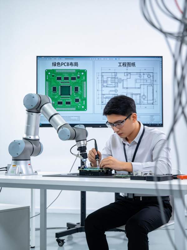 工程师调试机器人图片