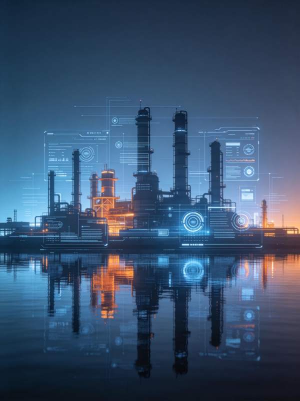 未来工业夜景图片