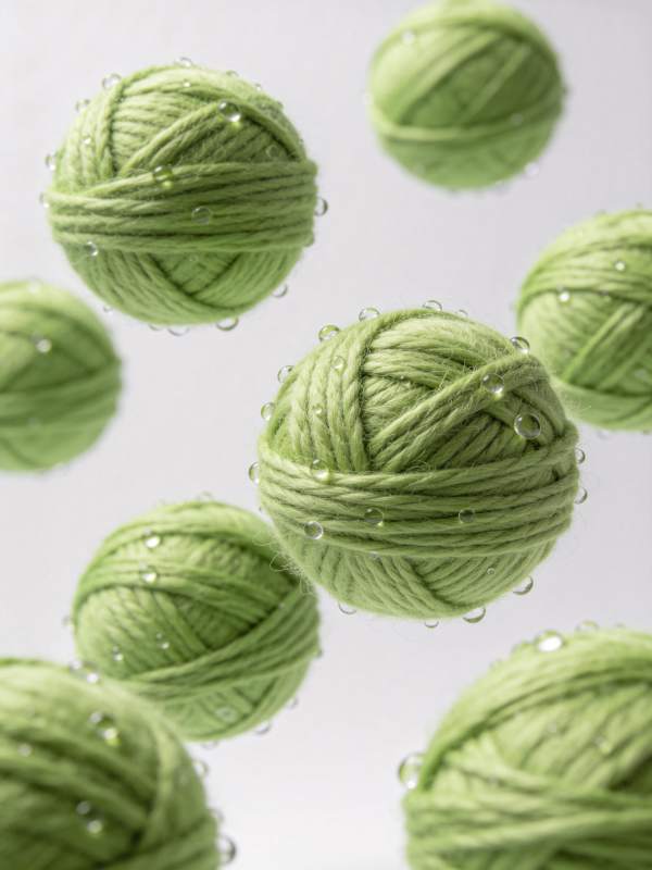 绿线球上的水珠图片