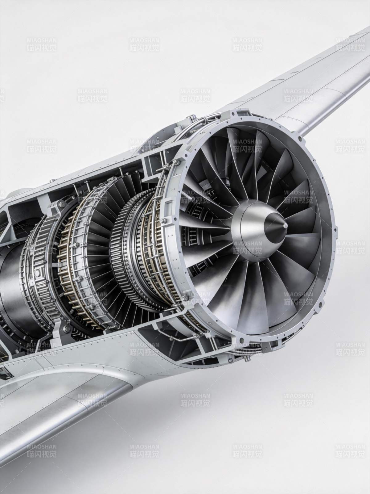涡轮发动机剖面图图片