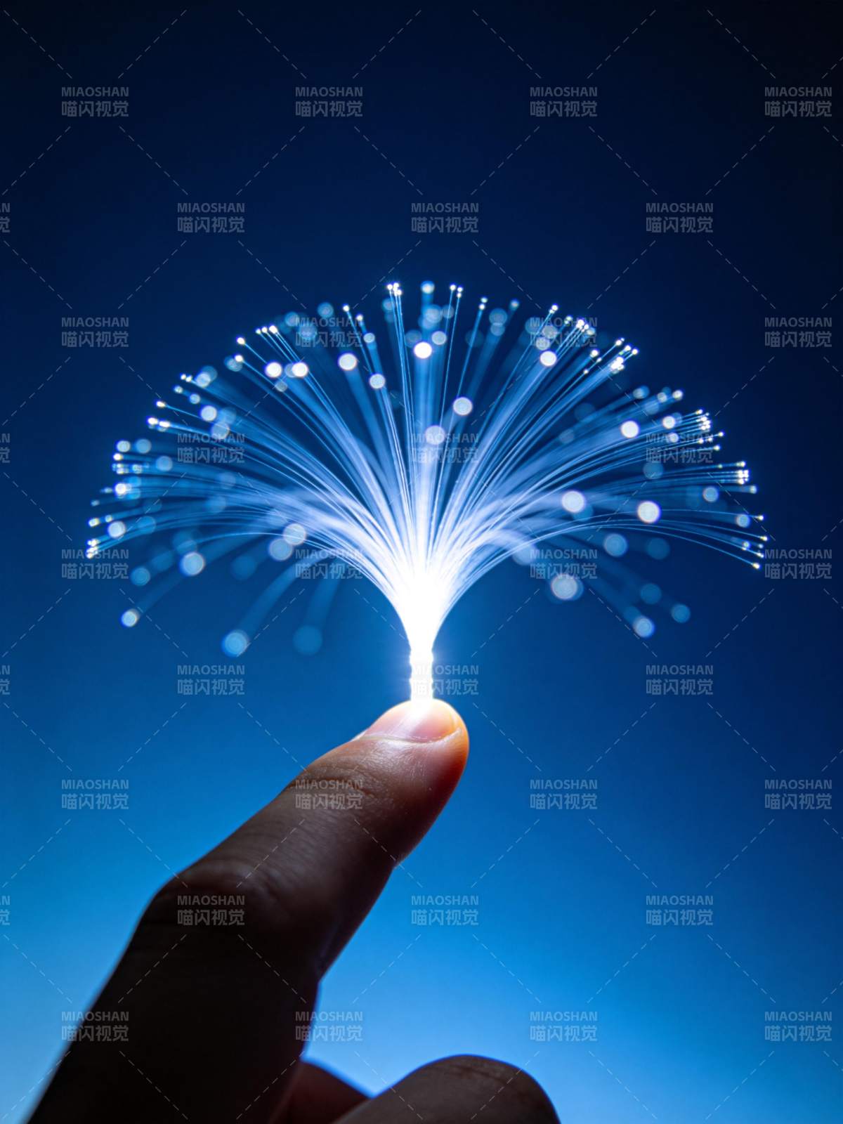 光之花绽放指尖图片