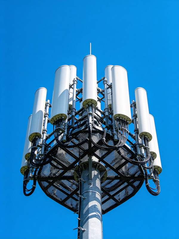 通信塔蓝天背景图片