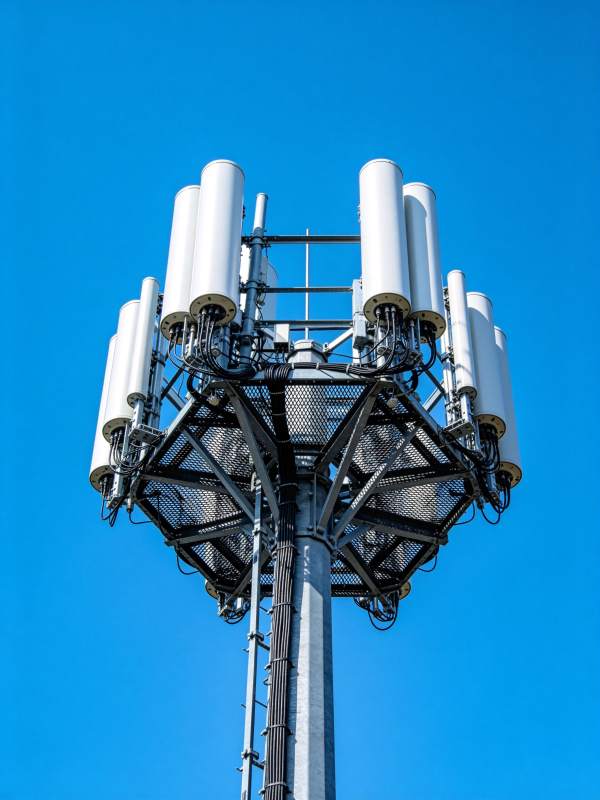 通信塔蓝天背景图片