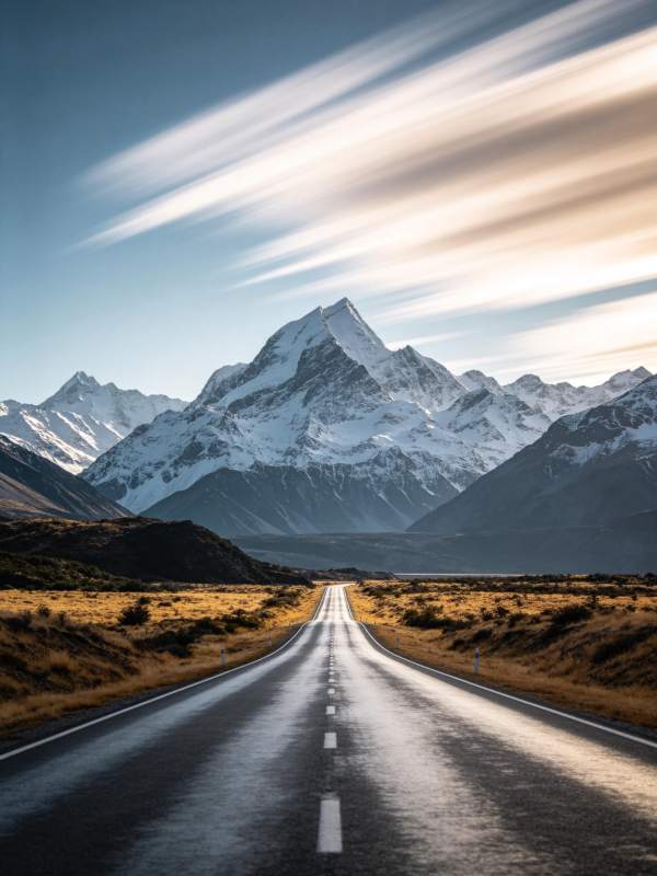 雪山公路尽头图片