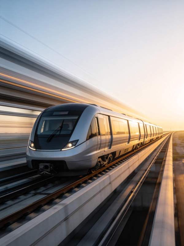 疾驰的现代列车图片
