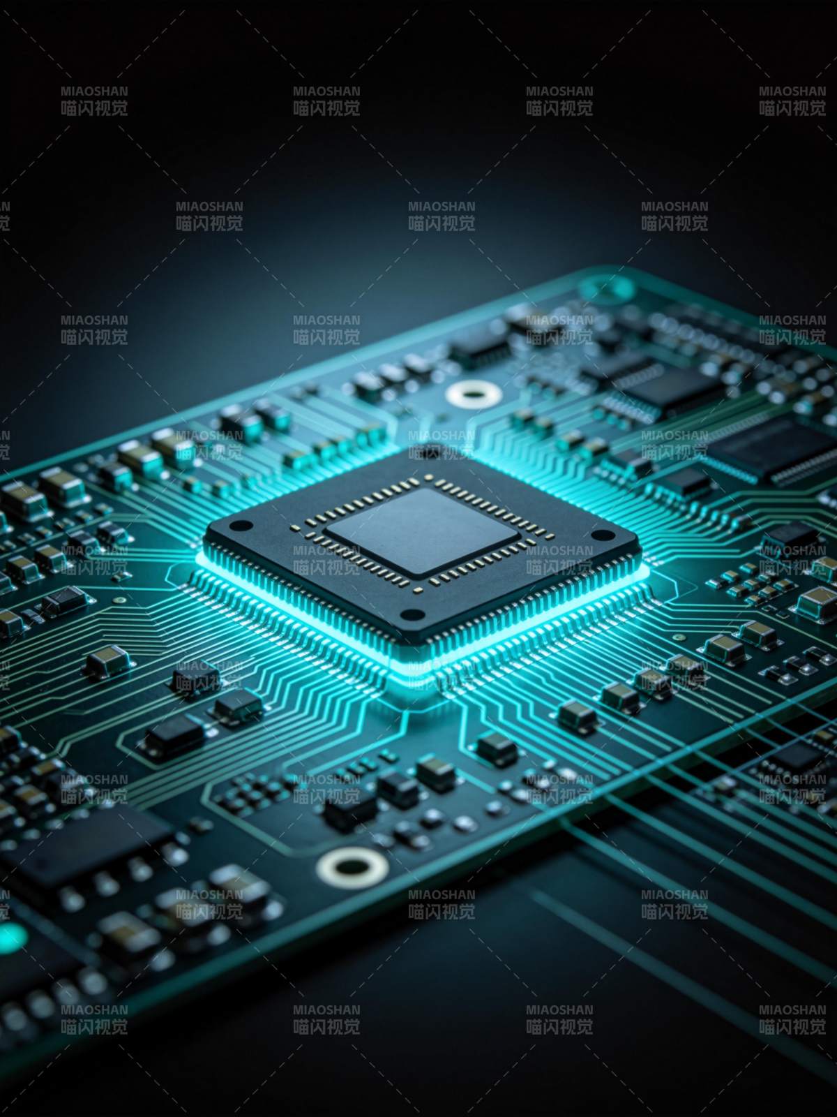 芯片科技光芒图片