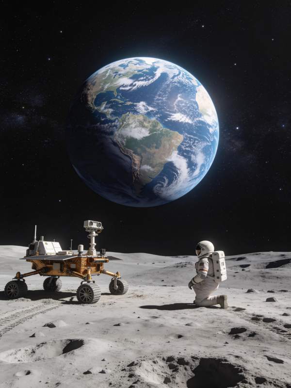 月球上的地球远景图片