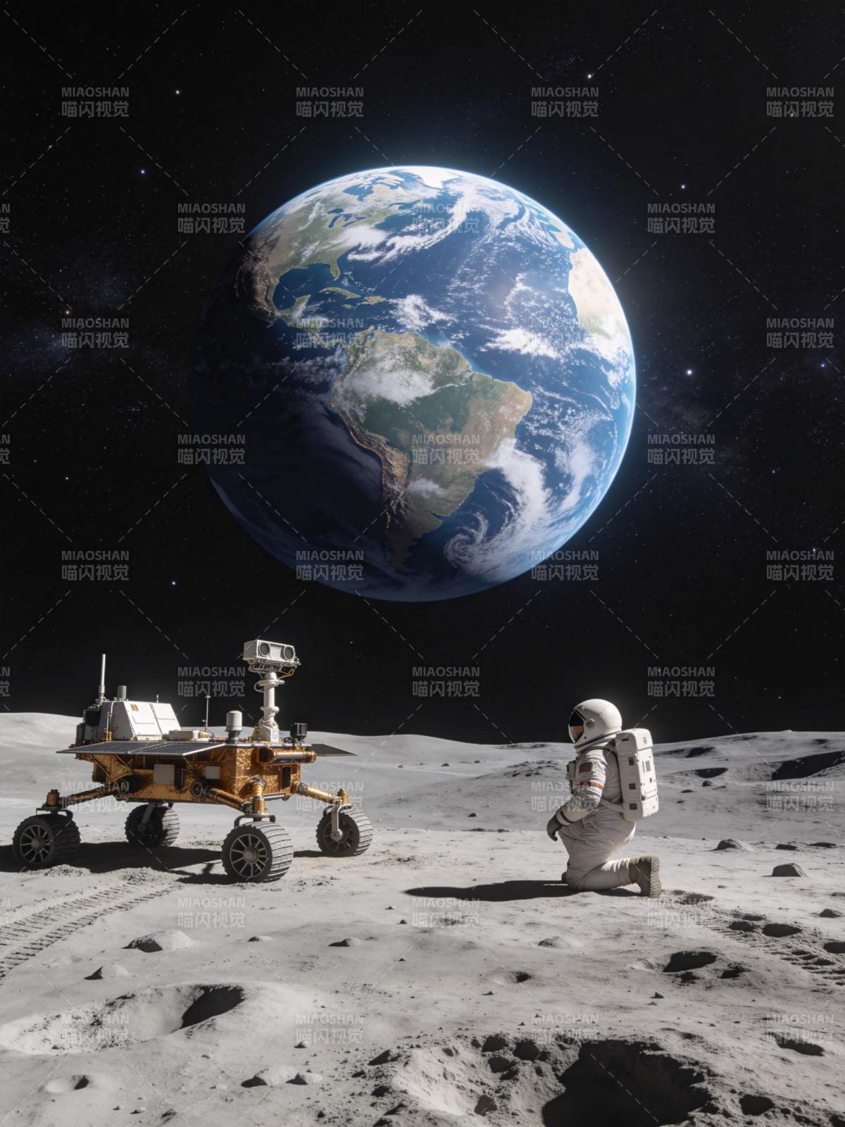 月球上的地球远景图片