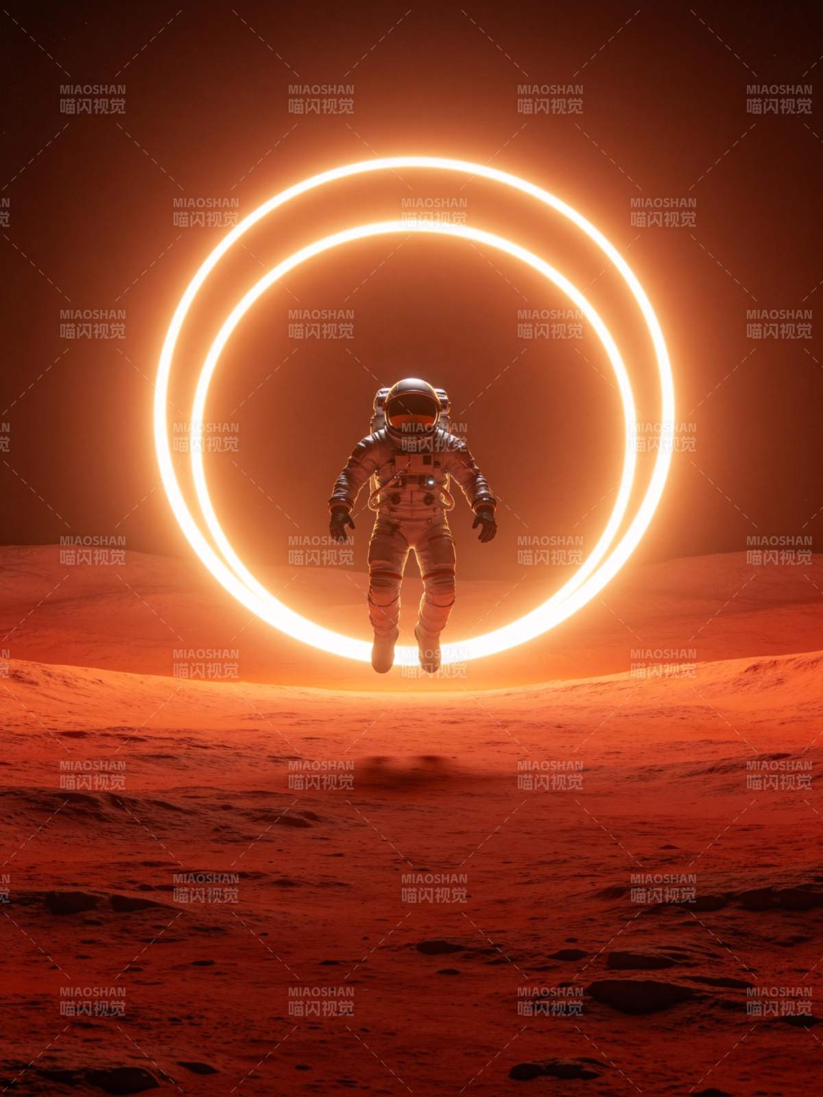 宇航员穿越光环图片