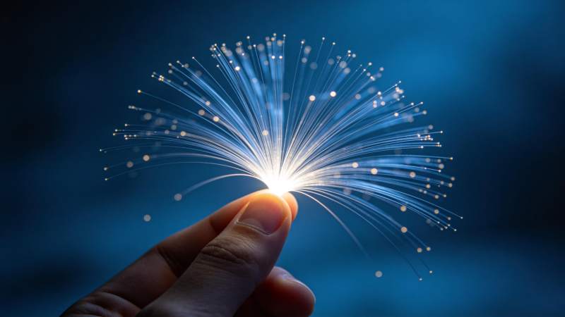 指尖绽放的光之花图片