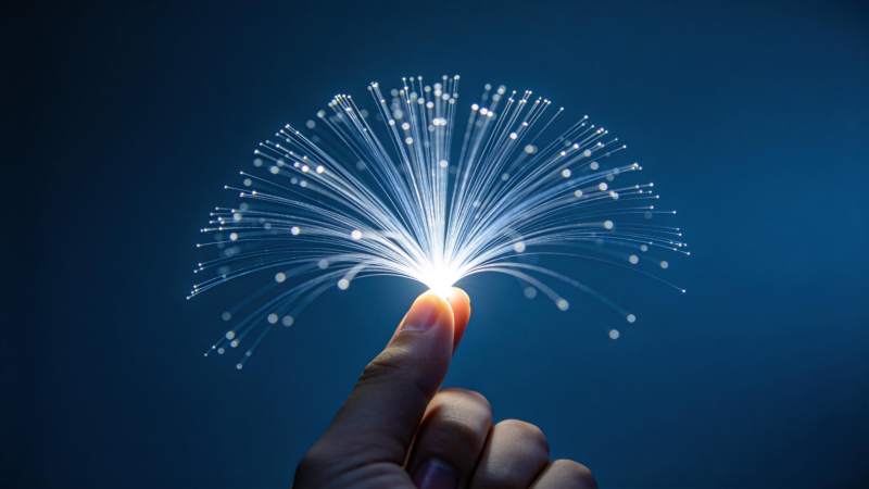 指尖绽放的光之花图片