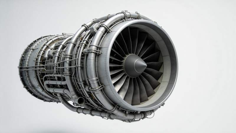涡轮发动机特写图片