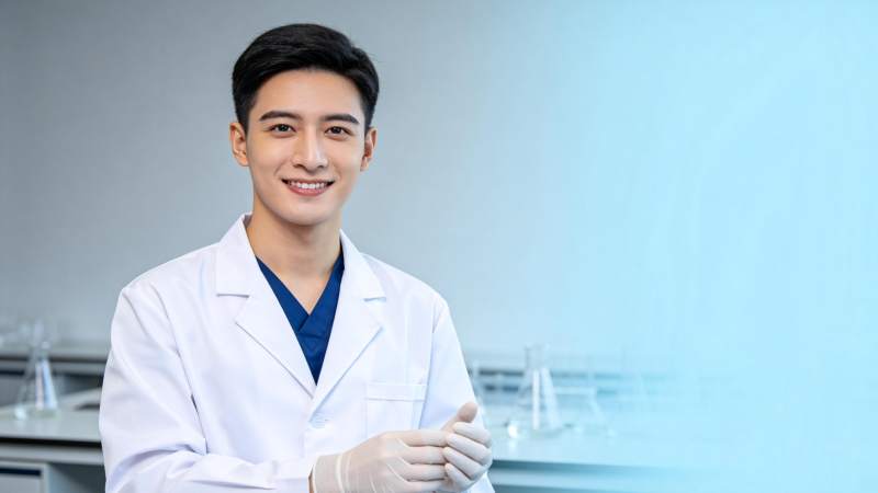 医生微笑实验室图片