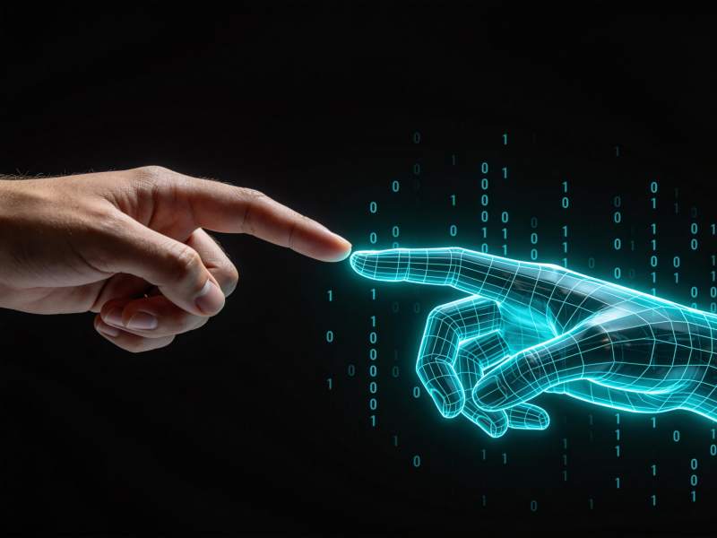 人机交互未来触碰图片