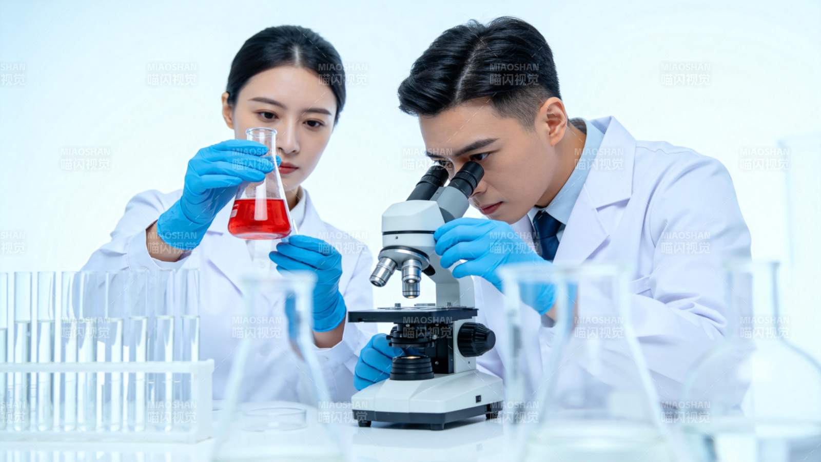 科研人员实验研究图片