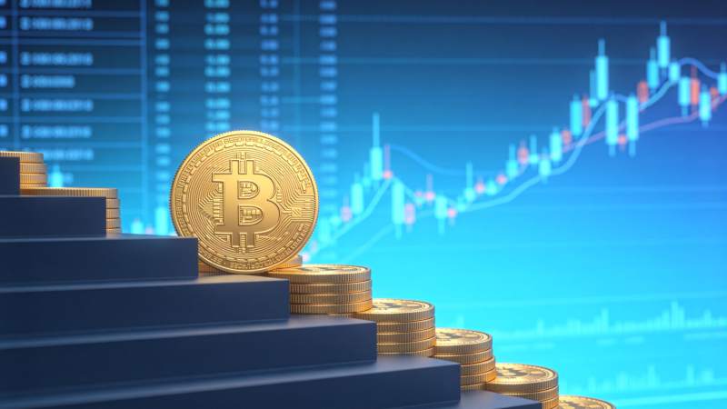 比特币阶梯上升图片