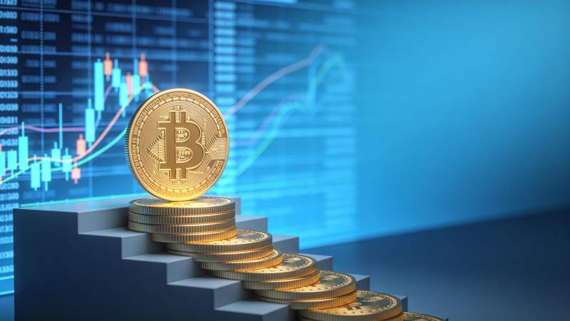 比特币阶梯上升图片