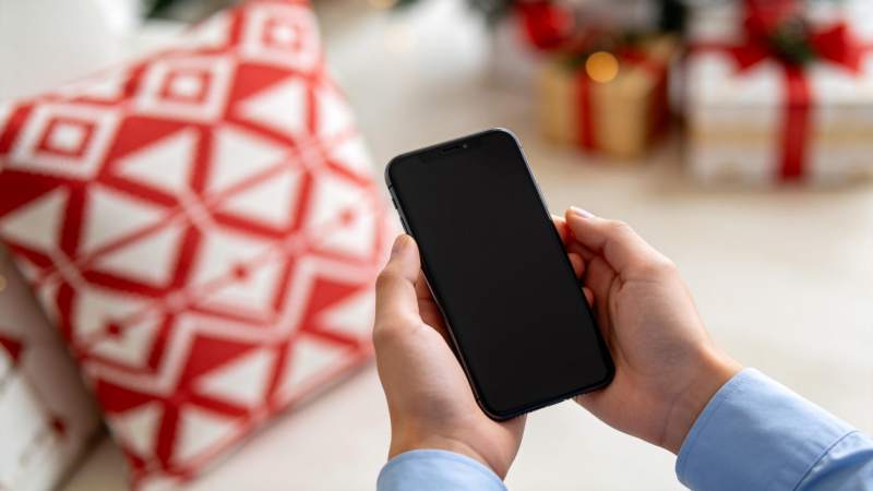 手机在手 节日温馨图片