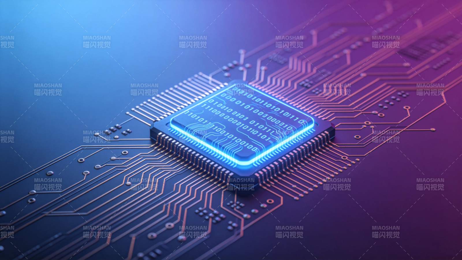 芯片电路光效图图片