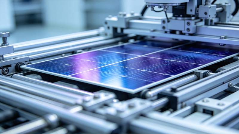 光伏组件生产现场图片