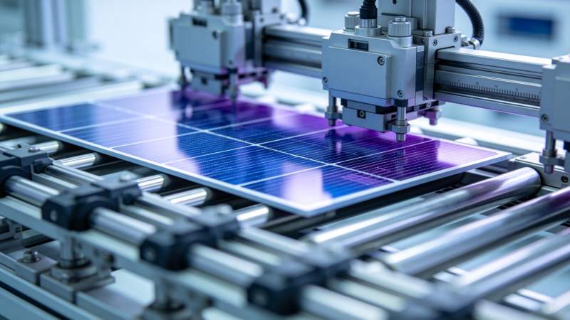 太阳能板自动化生产图片