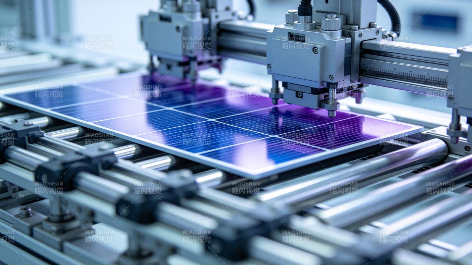太阳能板自动化生产图片