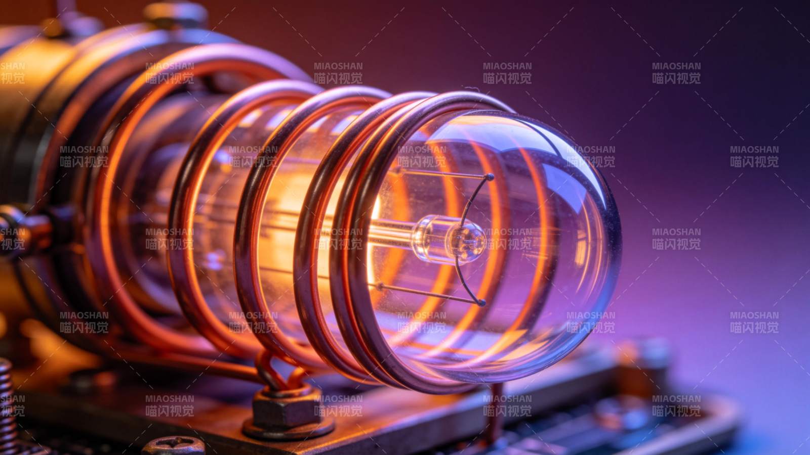 复古灯泡特写图片