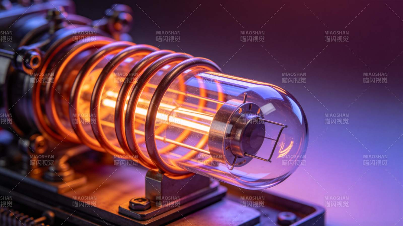 发光的真空管图片