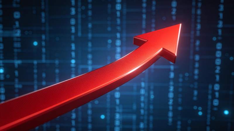 数据增长趋势图图片